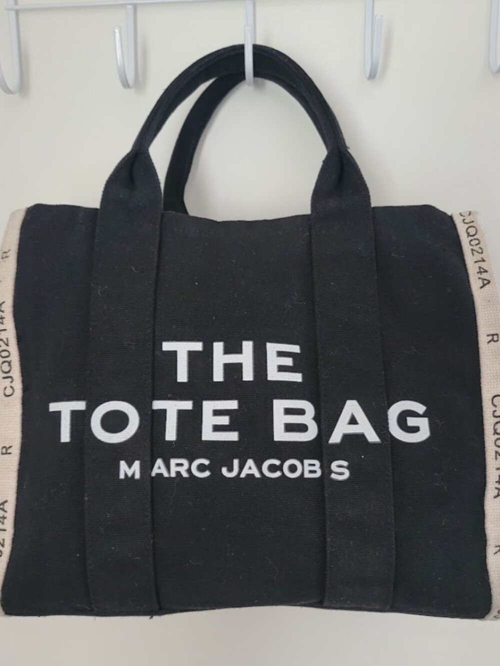 Marc Jacobs Jacquard Medium The Tote Bag with Detachable Adjustable Strap BLACK